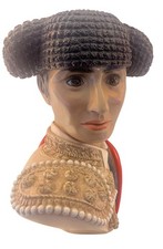 Vintage MCM Chalkware Matador Bust Marwal by Brower 1966 Spanish Bull Fighter picture