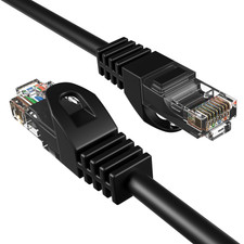 Cat5e Ethernet Patch Cord LAN Network Cable RJ45 UTP 25FT – 200FT Pack Lot Black picture