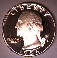 1986 S 25C Proof Washington Quarter **FREE SHIPPING** picture