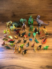 Lot of 45 Plastic Dinosaurs - Jurassic World Biters T-Rex Geo World + Misc picture