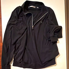 TravisMathew Men's Black 1/4 Zi Pullover Long Sleeve Size L w/ pockets picture