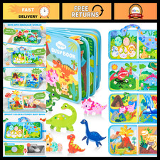 Dinosaur Busy Book for Toddlers 2-4, Montessori Quiet Activity Toy, Learning Fun picture
