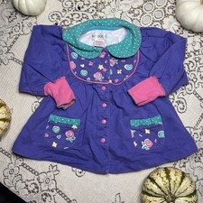 Rainbow tag Vtg Gymboree 90s Dress/coat/button Up Vintage Baby picture