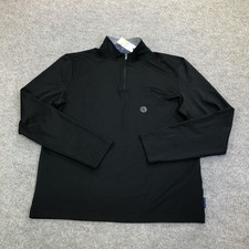 Nautica Pullover Mens Medium Black NAVTECH Long Sleeve 1/4 Zip Performance Top picture