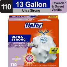 Ultra Strong 13 gallon Trash Bags, Tall Kitchen Trash Bags, 110 Bags picture