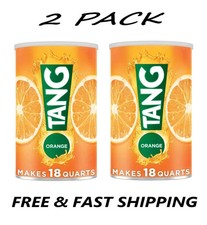 (2 PACK) Tang Jumbo Orange Drink Mix with Vitamin C, 58.9 oz Canister. picture