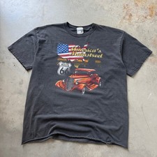 Vintage 90s America’s Mainstreet Hot Rod Classic Car Retro Faded T-shirt Size XL picture