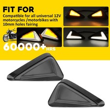 Motorcycle Turn Flush Mount Signal Indicator Blinker White Amber LED Light DRL picture