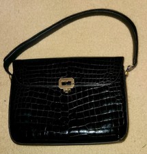Calbert Cocco Bidente Italy-Authentic Vintage Crocodile Leather Purse  Signed