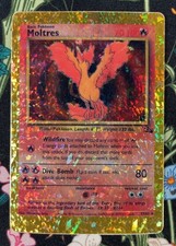 Vintage Vending Sticker Pokemon Moltres 27/62 Gold Ice Holo Rare Fossil -S274 picture