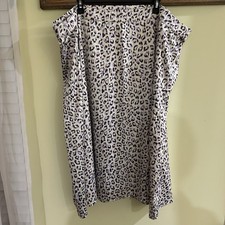 Torrid Women’s Size 4 Purple Leopard Print Skirt Elastic Waist Pull On Midi picture