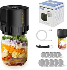 Mason Jar Vacuum Sealer 3 in 1 Electric Mason Jar Vacuum Sealer Kit  (Black) picture