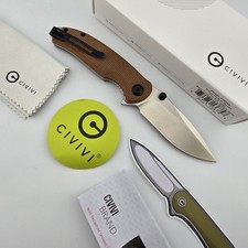 Civivi Pintail Folding Knife Drop Point S35VN Brown Micarta Liner Lock C2020A picture