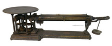 Antique Cast Iron and Brass Store Beam Scale Very Unique No Maker Name  picture
