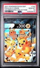 2021 Pokemon Pikachu V-UNION SWSH140 Celebrations Promo PSA 10 GEM MINT picture