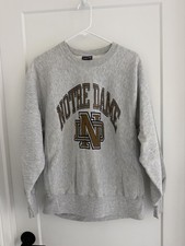 Vintage Notre Dame Fighting Irish Crewneck Sweatshirt - Size Large - Jansport picture