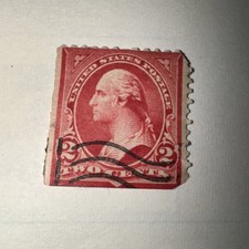 1894 US Postage Stamp George Washington Two Cent 2¢ Red Stamp,  Very Rare picture