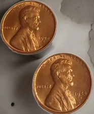 WW Two 1942 S & 1944 S Lincoln Copper Wheat 1C Penny Gem BU 2 Pc Set Free Post picture