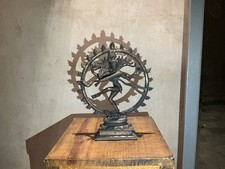 Vintage Indian Hindu Bronze Dancing Shiva Nataraja; Lord of Dance Siva Statue picture