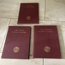 Lot Of THREE Vintage Nat Geo Books Cattle Of World, Wild Flowers, Wild Animals picture