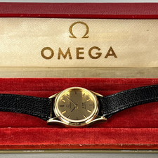 OMEGA De Ville Vintage Ladies Watch 23mm Quartz Original Band 5910022 Cal.1353 picture