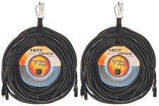 2 PAIR  TURBO-SERIES COMBO 100' Powered Speaker AC & XLR  Combo Cables  picture