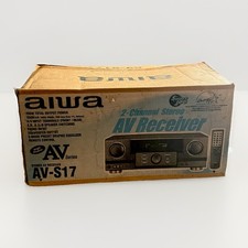 AIWA AV-S17 Stereo AV Receiver Open Box Audio Video Aux Hi-fi Vintage No Remote picture