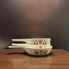 Vintage Corning Ware Country Festival 3 Pc Set P-81-B P-82-B P-83-B Chicken picture