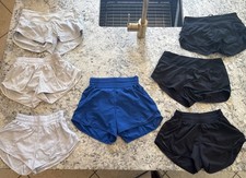 Lululemon Hotty Hot and Speed Up Shorts Lot Sz 2/4 - 7 pieces picture