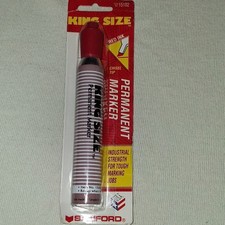 Vintage 1994 Sanford King Size Permanent Marker Red Metal Barrel 15102 USA NEW picture
