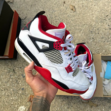 Nike Air Jordan 4 Men’s Colorblock Leather Mid Top Lace-Up Basketball picture