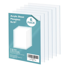 Plexiglass Sheets Acrylic Sheets 6 Pack of 8X10’’ 0.04 Thick Clear picture