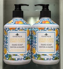 (2-Pack) ESSENZA™ ~ LEMON SORBET Citron Essential Oil Cleansing HAND SOAP Wash picture