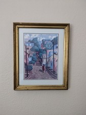 Old San Juan Puerto Rico Vintage 1982 Luis German Cajiga Signed Serigraph Print. picture