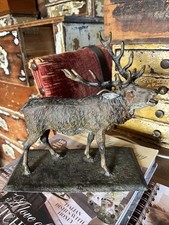 Antique Victorian Spelter Bull Elk FABULOUS Patina 1880s picture