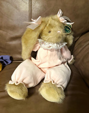 The Bearington Collection Rabbit Plush, Pink Outfit, Small 6-14 in 1995 PA10155 picture