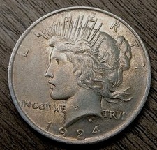 1924-P AU Peace Dollar - Low Shipping picture