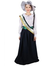 HPO Adult Women's American Suffragette Long Costume, Suitable for Halloween, picture