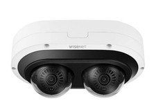Hanwha Vision 6MP X 2 AI Dual sendow Outdoor Dome Camera with IR, PNM-C12083RVD picture