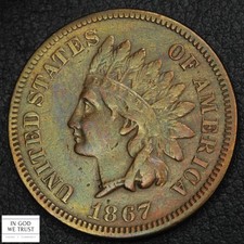 1867 Indian Head Copper Cent 1C picture