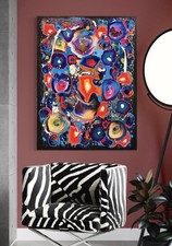 48”x36” Original Acrylic On Canvas Painting 1 Of A Kind Statement Piece freeSHiP picture
