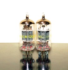 RARE Matched Pair (2) Tungsram NOS 6BL8/ECF80/6F1P/~7199 tubes - Hungary picture