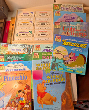 VINTAGE Walt Disney Take-a-Tape Along Storyteller Cassette & Read-Along Books picture