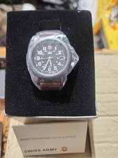 Vintage Swiss Army Gunmetal Calvary Men’s Watch w/ Military Band  picture