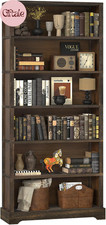 6-Tier Wooden Book Shelf, Floor-Standing Display Bookcase, 77.2
