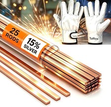 25Pack 15% Brazing Rods with Gloves picture