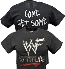 WWF Attitude Come Get Some Mens Black T-shirt picture