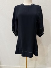 Marni Italy Blue Crewneck 3/4 Sleeve Top US 6 Luxury Designer Avant Garde EU 42 picture