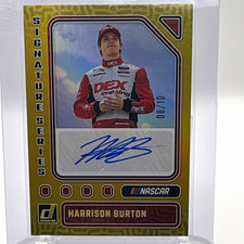 Panini 2024 Donruss NASCAR Signature Series Harrison Burton SS-HB Gold /10 Auto picture