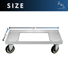 F&L Heavy Duty Aluminum Milk-Crate Dolly with Casters, Commercial Rolling crate picture